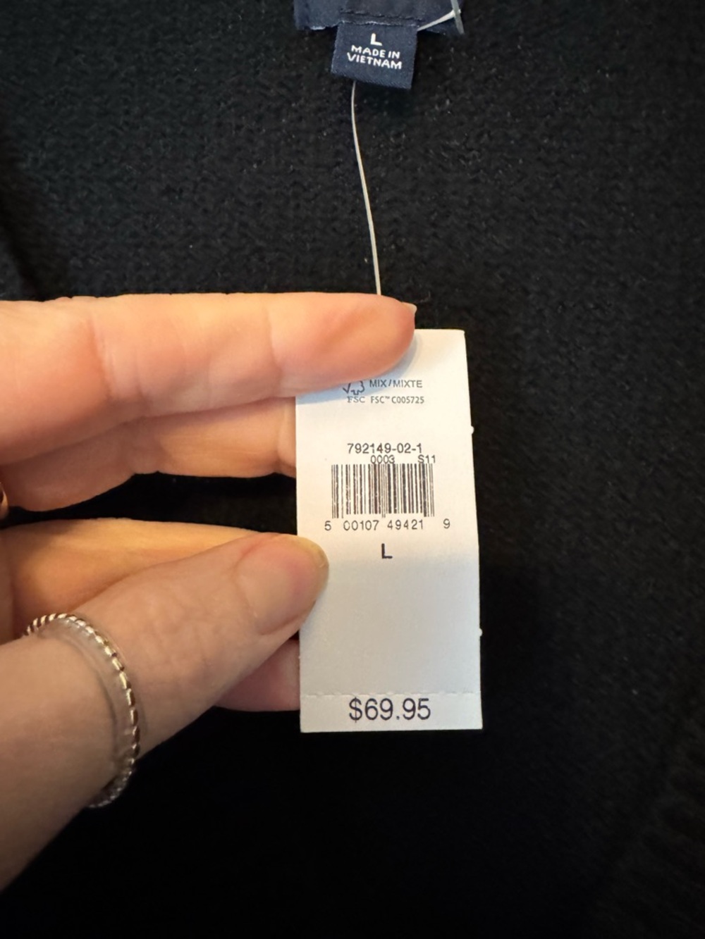 GAP Black V-Neck Button-Front Cardigan - Picture 4 of 5